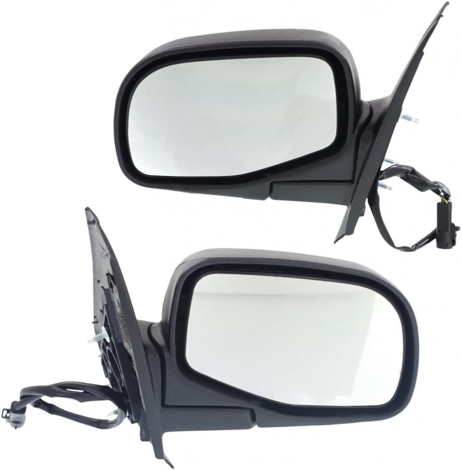 For Ford Explorer 1995-2001 Driver and Passenger Side | Pair Door Mirror | | Power | Non-Heated | Textured Black | Replacement For F5TZ17683B | FO1320113