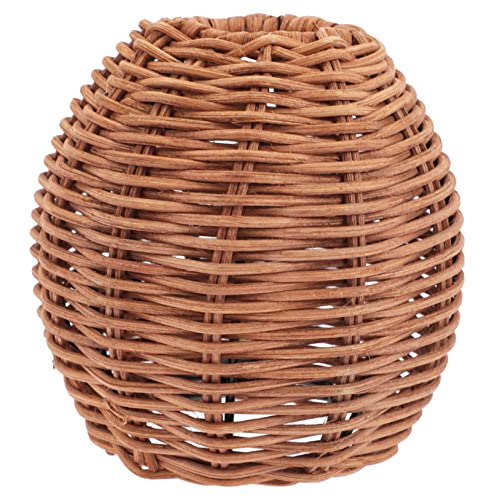 NUOBESTY Mesa De Ratán Decorativa Base De Luminaria Boho Para Salón o Dormitorio Japonés Suave y