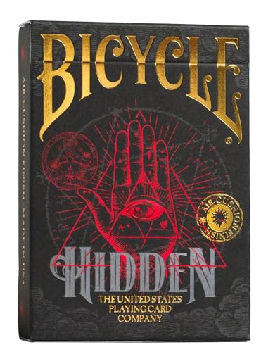 Bicycle Playing Cards Hidden Premium Poker Playing Card Deck with Secret Societies Illustration.