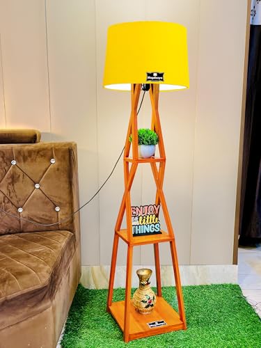 Image of Cotton Decorative LED Lamp For Living Room And Bedroom Corners, Side Lamp For Sofa, Home Decor Light (Yellow Shade)