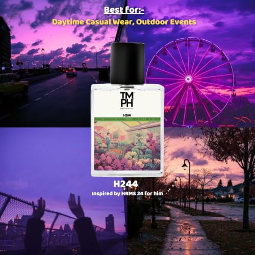 Image of TMPerfumehouse H244 EDP for Men | Fresh, Green & Long Lasting Perfume Spray | Aromatic, Floral & Softspicy Fragrance | Luxury Gift for Him | TMPH | 50ml