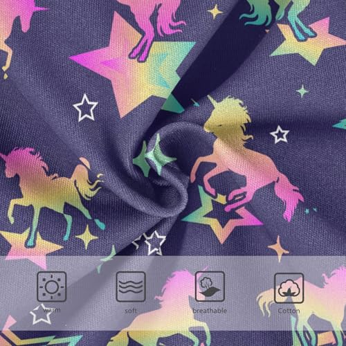 Little Girl Underwear Toddler Panties Kids Undies Magic Unicorn Soft Cotton Briefs 2T-8Y3