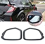 Xotic Tech Side Mirror Rearview Eyebrow Frame Cover Trim, Carbon Fiber Style, Compatible with Honda Civic 2016-2019