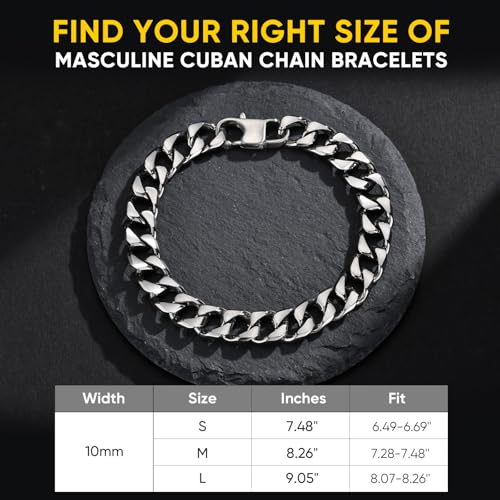 Pulsera de cadena para hombre de acero inoxidable miniatura 6