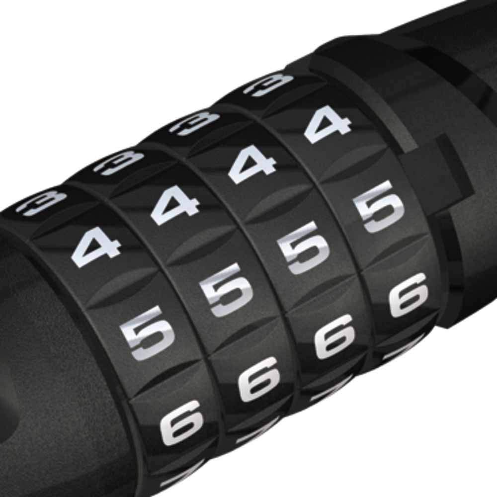 ABUS Serratura a Cavo corazzato Steel-O-Flex Tresorflex 6615C + Supporto SCMU - Serratura a Combinazione in Cavo d'Acciaio con Armatura in Manicotti d'Acciaio - Livello di Sicurezza 5
