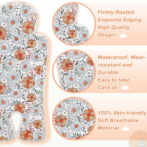 Image of Pinkunn 2 Pcs Gel Car Seat Cooling Pad for Baby Summer Breathable Ice Cushion Multifunctional Ice Stroller Cooler Mat for Stroller Baby Dining Chair Child Safety Seat(Classic Color,Flower)