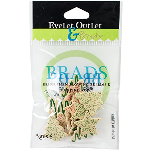 Eyelet Outlet Shape Brads 12/Pkg-Cookies