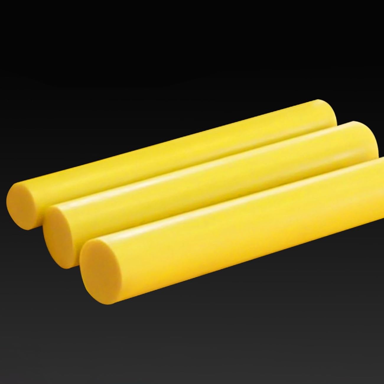 Tige ronde en polyuréthane, Barre d'amortissement jaune de tige en PU, diamètre 20-80mm, dureté 90A, for machines construction(20mm)