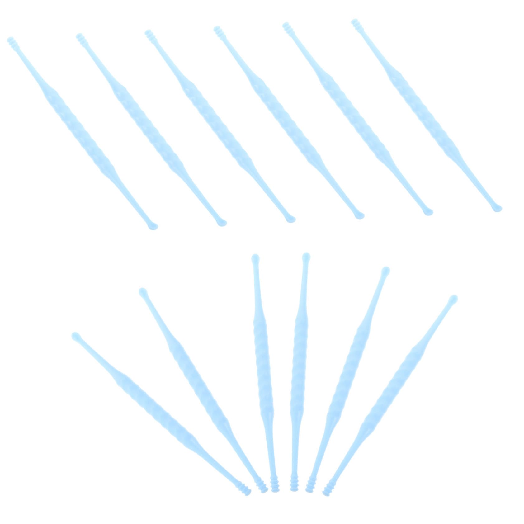 NOLITOY 12 Pack of Plastic Ear Ear Wax Removal Tool Wax Remover Safe for Sensitive Skin Smooth Tips Easy to Carry Random Color