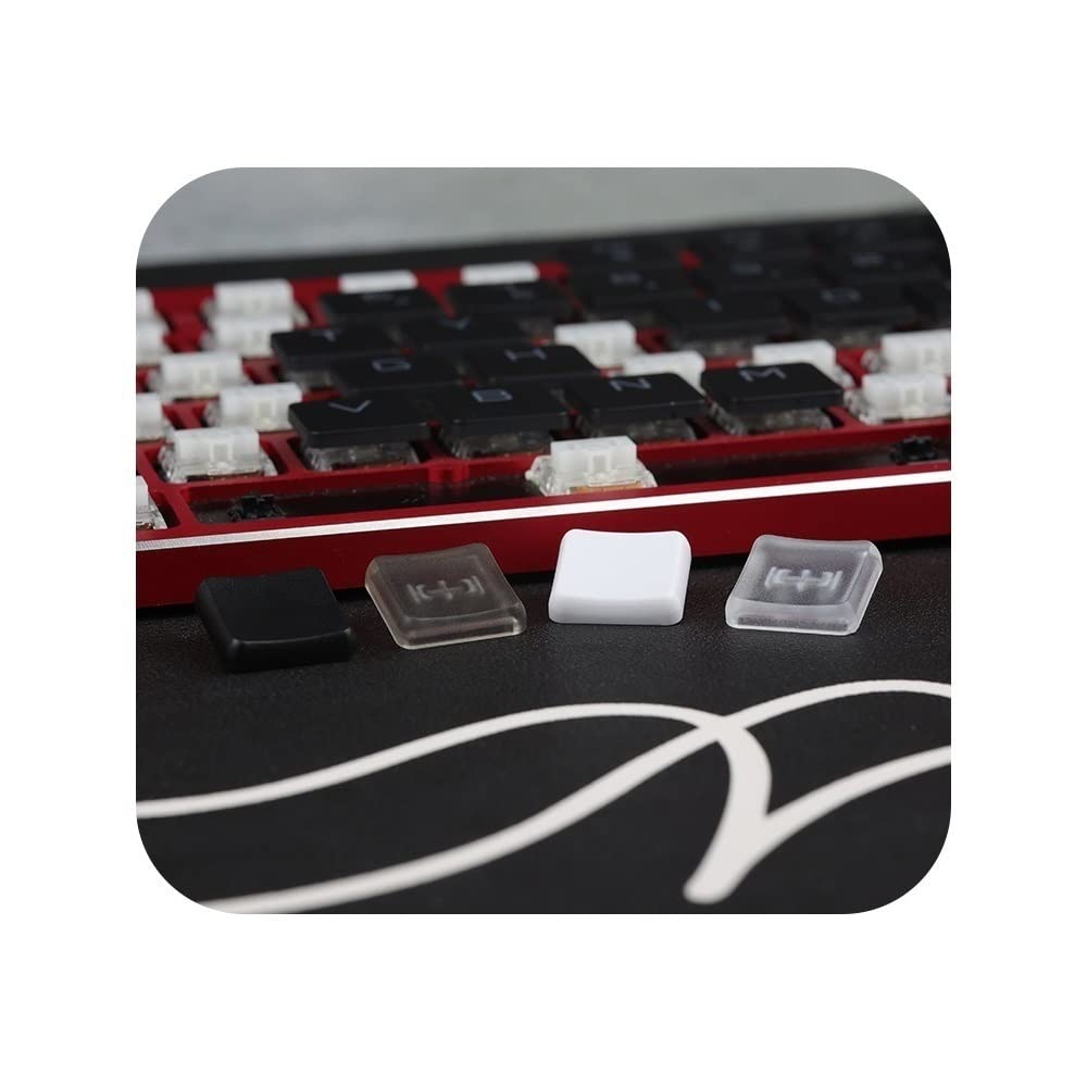 Niskoprofilowy Klawisz, Czarny Biały Przezroczysty PBT Pusty Klawisz Do Klawiatury Mechanicznej Kailh 1350 Chocolate Low Switch (Color : White Transparent, Size : 70PSC)