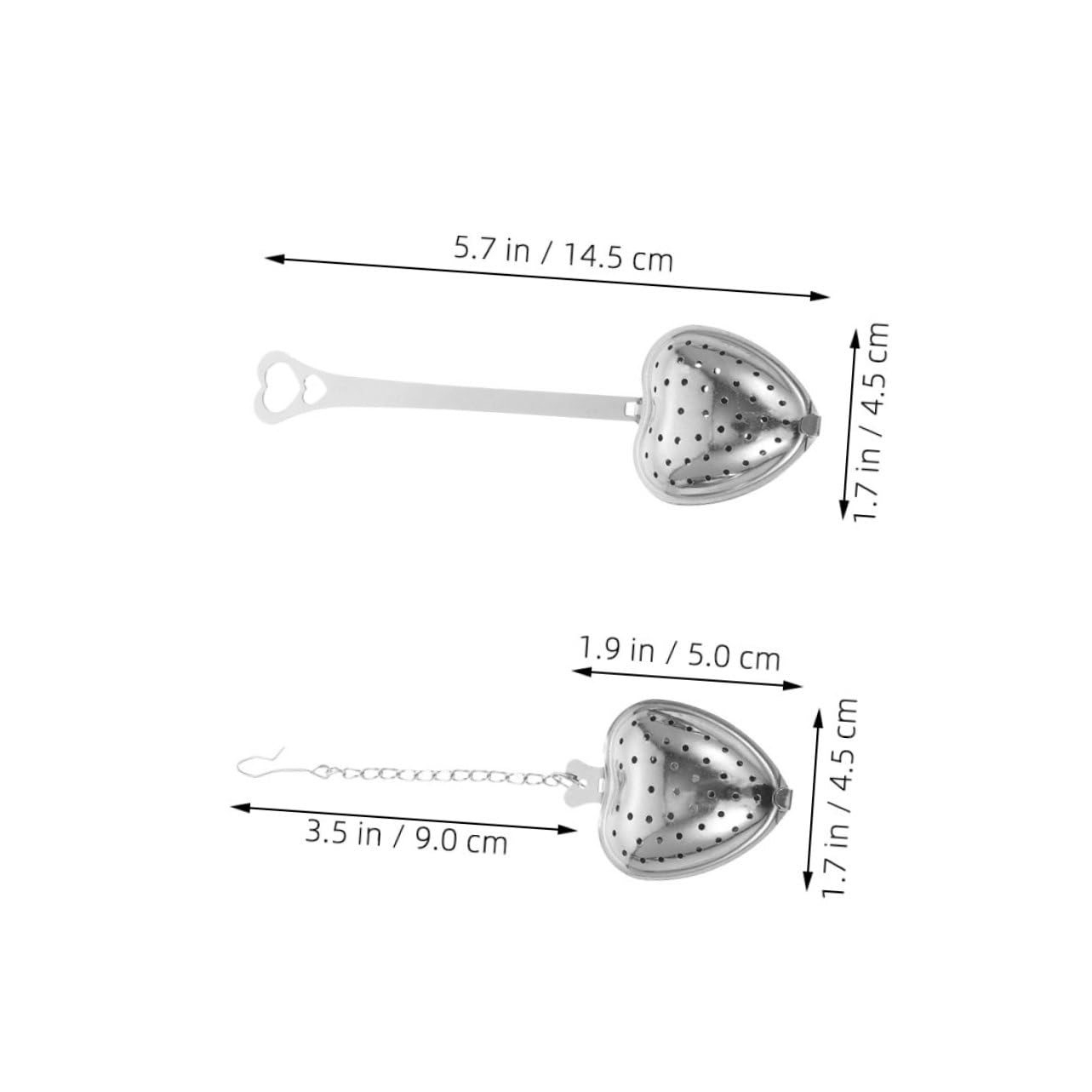ABOOFAN 40 Piezas colador de té fino colador de infusor de té Acero inoxidable Plata