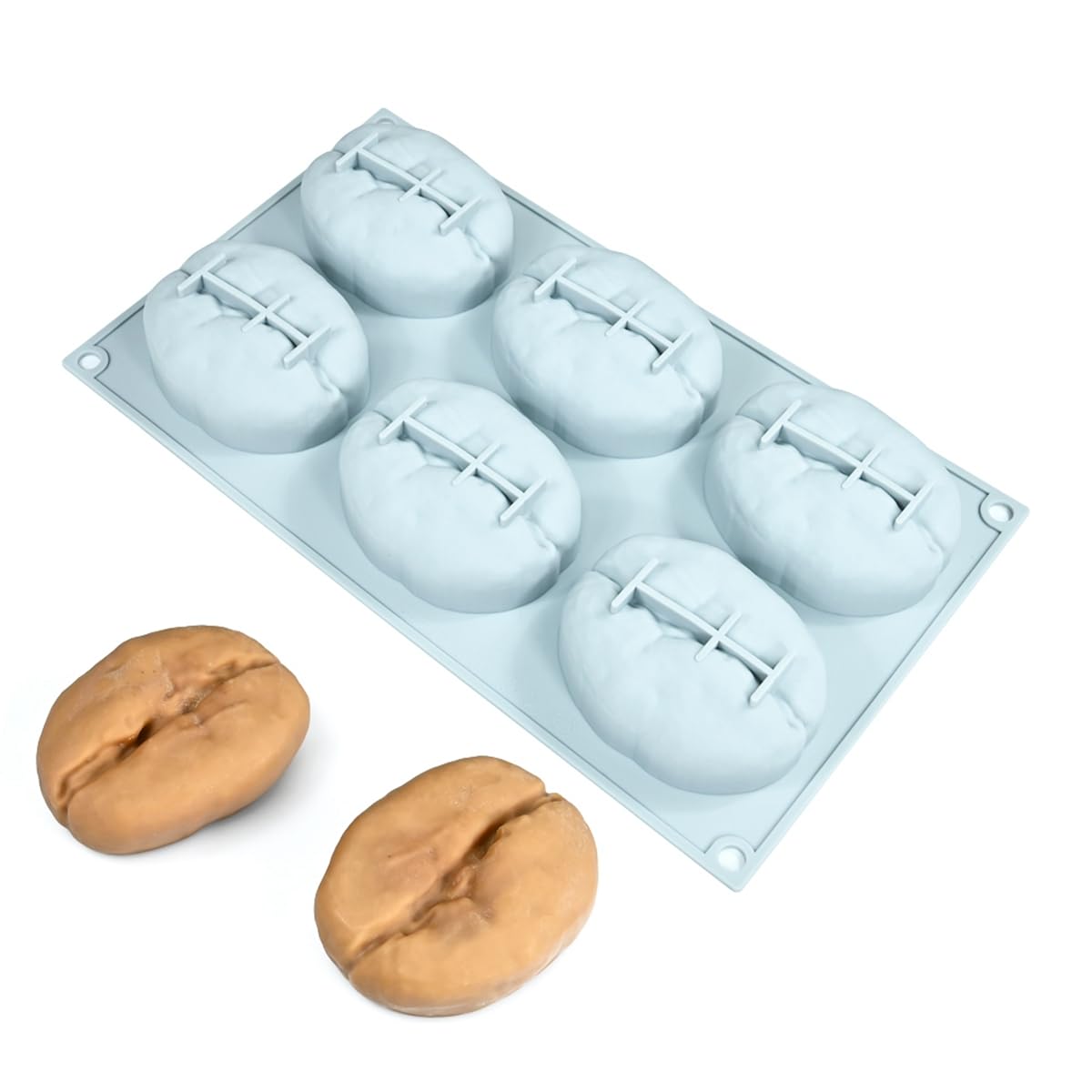 mostsom Molde de silicona para chocolate, molde antiadherente para tartas de mousse para hornear, dulces, gelatina, helado y decoraciones de postres (C_Coffee Beans)