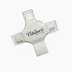 Pen Drive OTG 4 em 1 (256 GB), Armazenamento Externo, Pendrive de Fotos, USB 3.0 Memory Stick Jump Drive PhotoStick para iPad, Android, PC, iPhone.