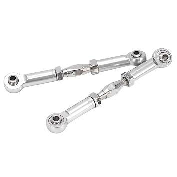 Front Sway Bar Kit, Front Suspension Arms Strong Sturdy 2.7inch Arms Long Service Life with Screw for 1/7 Remote Control Car(Silver)