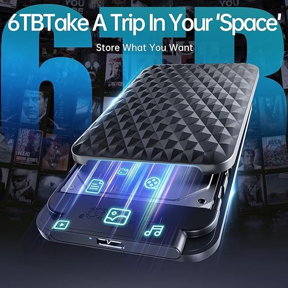 Image of Portable External HDD - 500 GB - 1 Year Warranty - USB 3.0 for PC Laptop Windows Mac Portable Hard Disk Drive - High Speed Hard Disk Drive