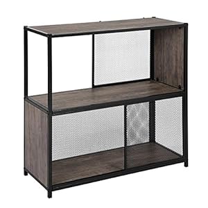 MEUBLE COSY Bibliothèque Meuble de Rangement Étagère de 3 casiers pour Livres Bureau Salon, Marron, 75x30x78cm