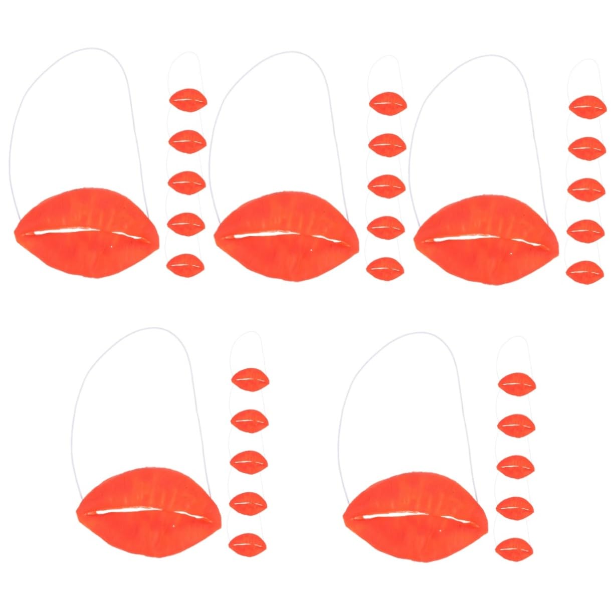 BESTOYARD 30pezzi Giocattoli Di Labbra Divertenti Per Feste Di Labbra Rosse Per Pesce Aprile Accessori Per Costumi Di Carnevale e Halloween Prop Per Cosplay e Scherzi
