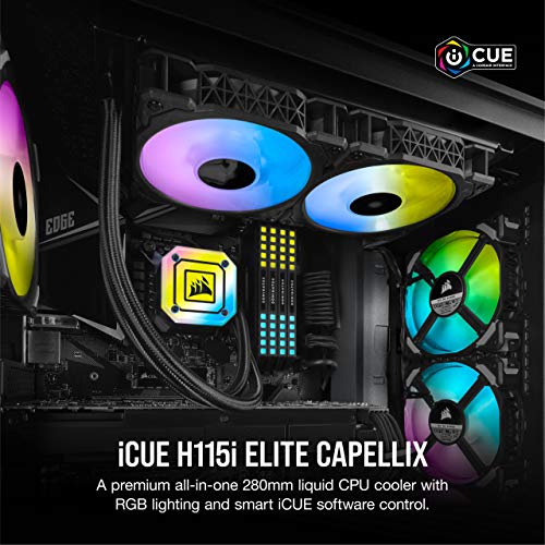 Corsair iCUE H115i ELITE CAPELLIX Liquid CPU Cooler (33 Extra Heldere CAPELLIX RGB-LEDs, Twee 140 mm ML RGB Series PWM… - Image 4
