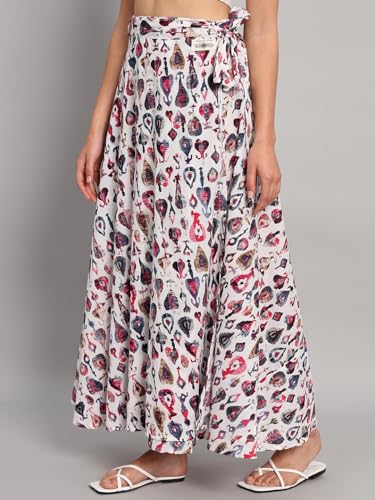 Image of Ravaiyaa - Attitude is everything Cotton Hand Block Floral Printed Wrap Around Women's Free Size Skirt Rapron