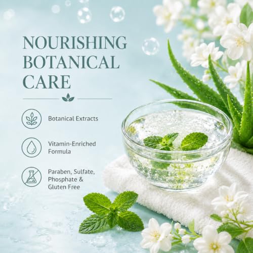 Image of Ginger Lily Farms Botanicals Shampoo, 128oz /4pk, Cucumber Mint Bliss | 100% Vegan & Cruelty-Free | Moisturizing Shampoo for All Hair Types | Refill Size