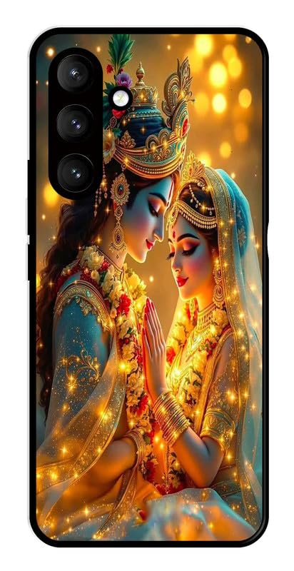 Image of AARFAA Compatible for Samsung Galaxy S26 5G Mobile Phone Back Cover Case for Metal | for Boys Girls | Lord Radha Krishna Printed Rubber Silicone Soft TPU Sides with Camera Protection