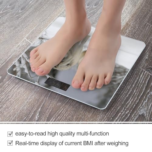 Báscula digital de baño con diseño de lobos y capacidad 400 lb miniatura 5