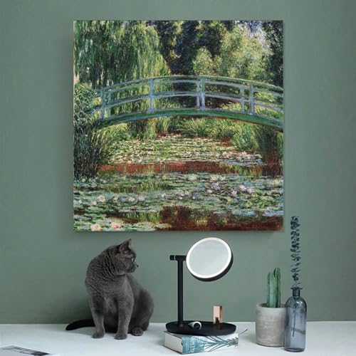 Toile Monet Giverny nénuphars décoration murale bureau salon maison