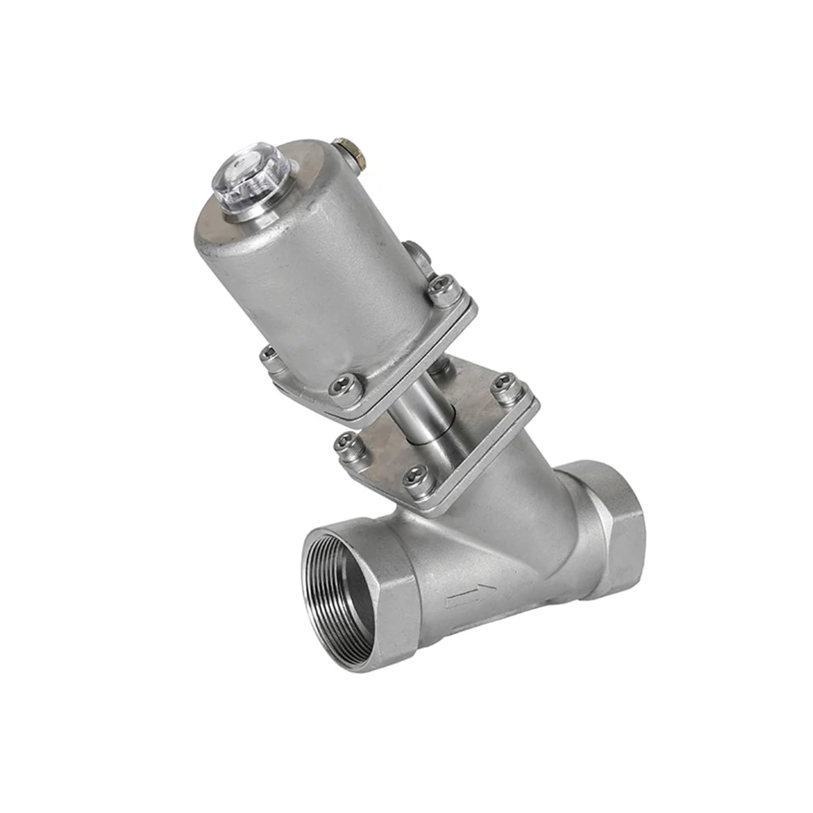 Vanne de siege pneumatique inox 304 commande de securite gazole vapeur