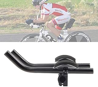 DRCKHROS Aero Bars,Bicycle Bike Armrest Handlebars TT Rest Bar Aluminum Alloy Black for Mountain Road Bicycle Bike Racing Handlebars
