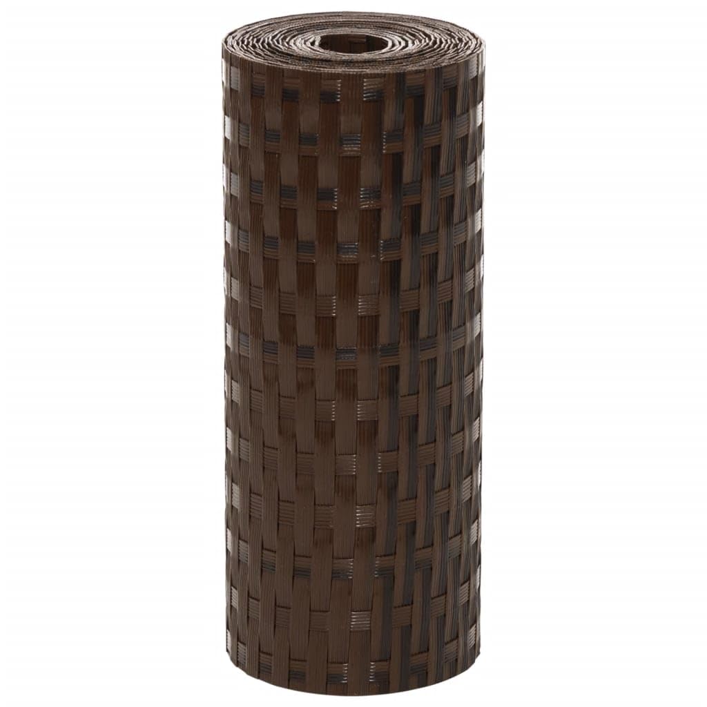 Tidyard Paravents de Balcon 10pièce Marron et Noir 255x19cm résine tressé, Pare-Vue Brise Écran d'intimité de Jardin, Brise-Vue pour Balcon, Extérieur, Terrasse