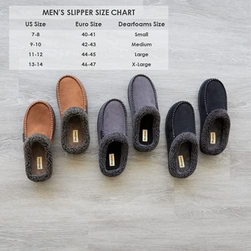 Dearfoams Men's Indoor/Outdoor Breathable Memory Foam Clog Offered in Wide Widths, Chestnut, Large | Image 1