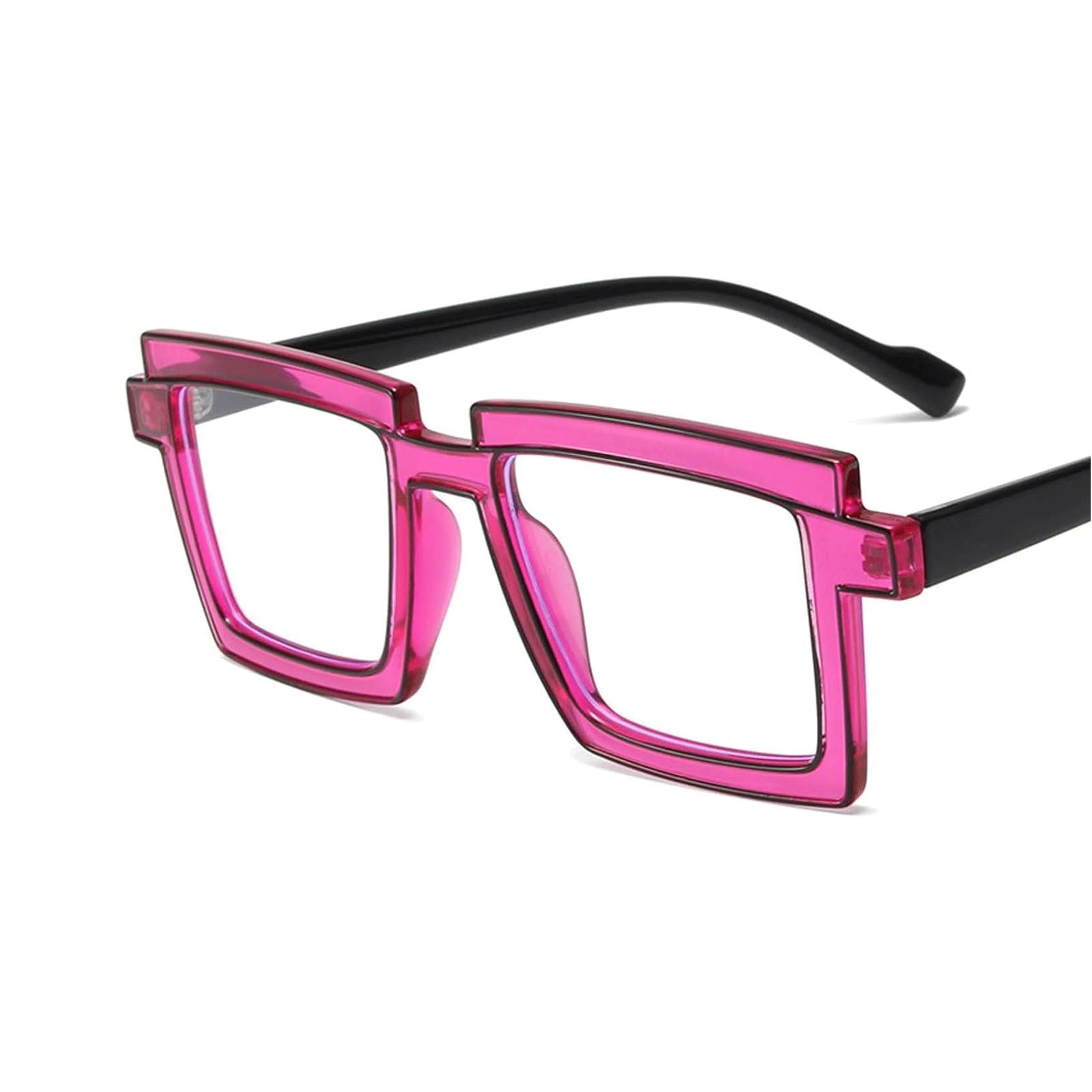 Gafas de mujer con montura a rayas y filtro de luz azul para unisex