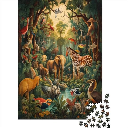 Rompecabezas difícil de 1000 piezas para superar el aburrimiento con arte de la selva 2