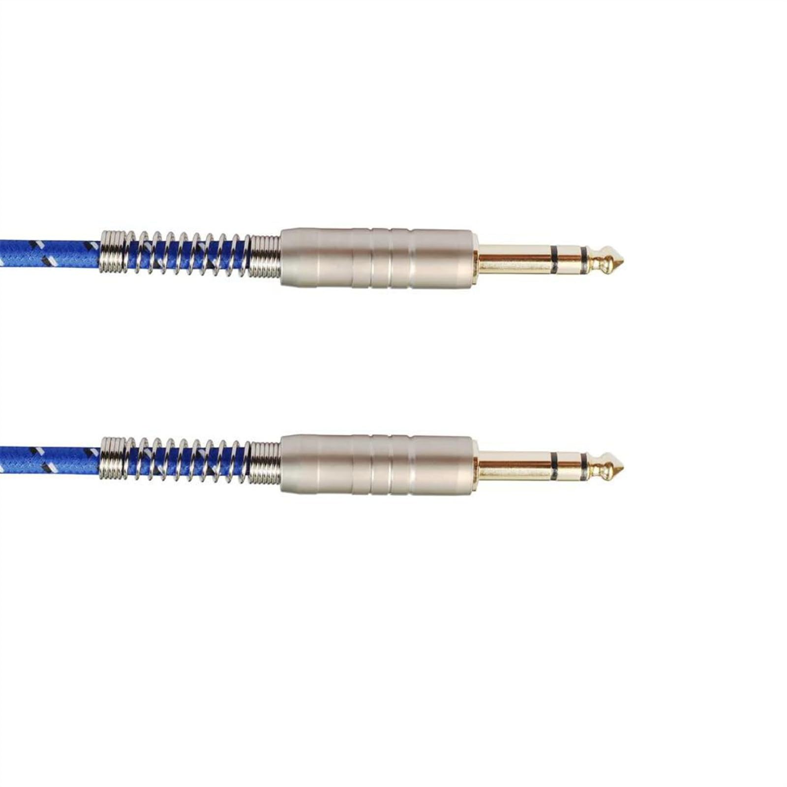 Przewód połączeniowy audio Pozłacany kabel audio do gitary 6,35 mm z męskiego na męskie, stereo niebieski 1-20 m(15m)