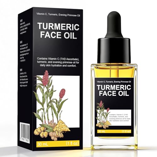 Turmeric Oil for Face Facial Skincare Oil with Turmeric Root Extract & Tetrahexyldecyl Ascorbate Hydrating Face Glow Serum Daily Skin-Conditioning Care for a Radiant-Looking Appearance