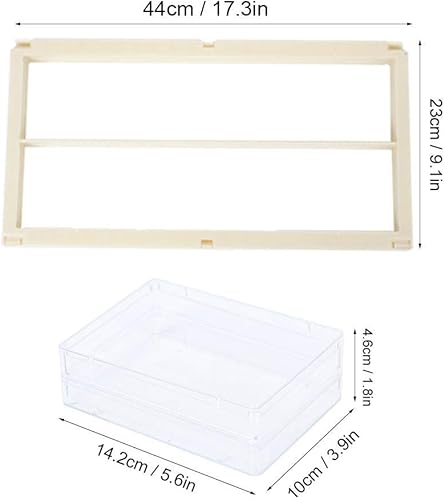 Miniatura 8 de Materiales Uniforme Peine Tamaño Herramientas de Apicultura de Plástico, Caja de Colmena Caja de Colmena Kit de Marco de Colmena Marco de la Colmena