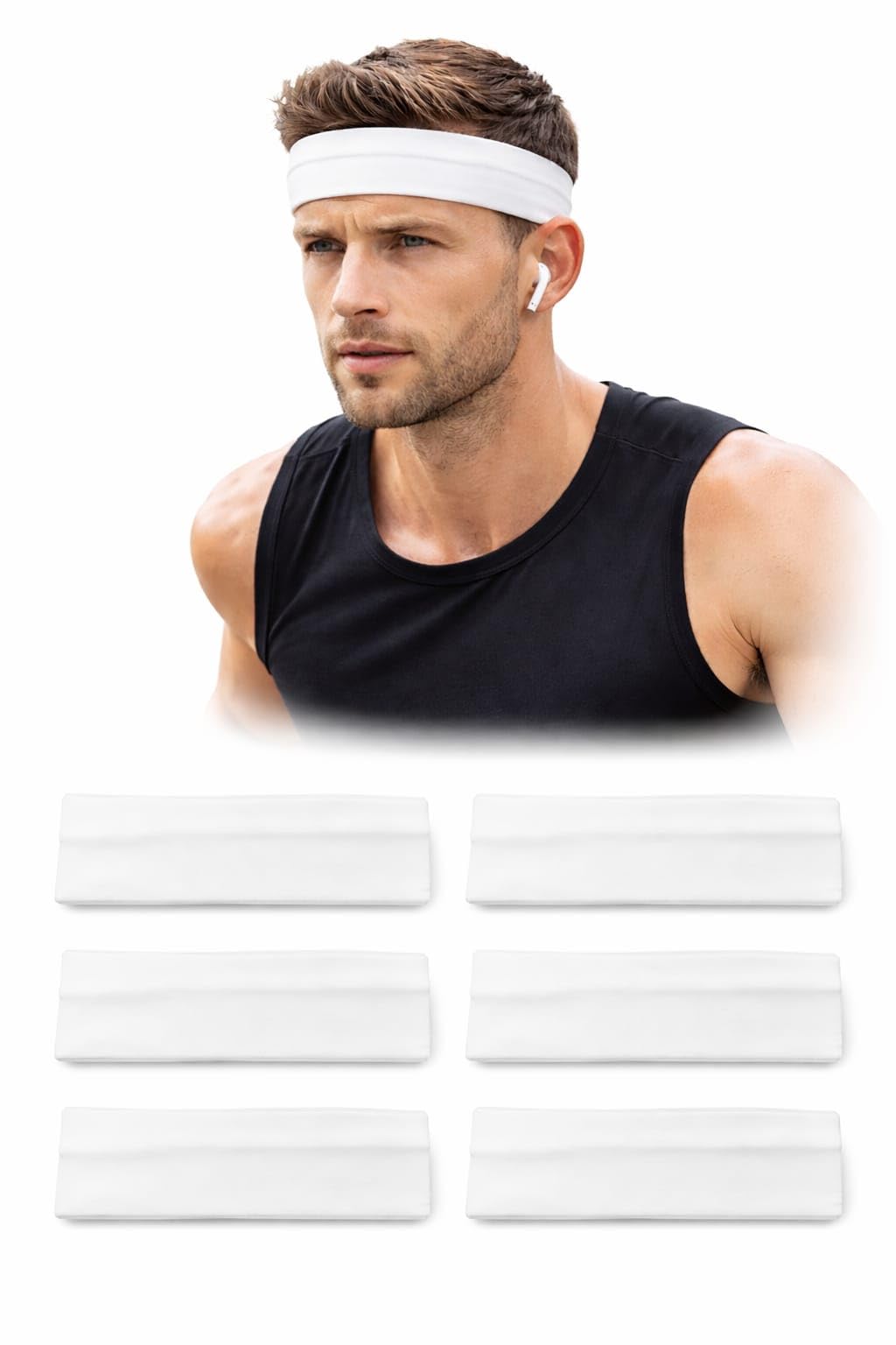 Majik Stretch Elastic Colorful Sports Headbands for Women and Girls Yoga, Workout, Gym, Running Set of 7 Pcs-picture-53
