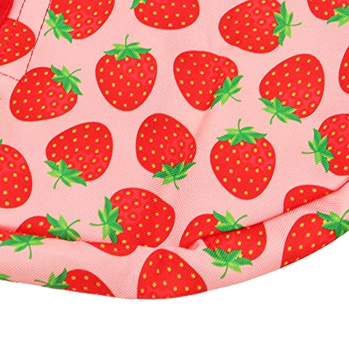 VOANZO Kaninchen Heu Tasche Kleintiere Heu Feeder Tasche Hängende Fütterung Aufbewahrung Meerschweinchen Hängender Futtersack für Häschen Chinchilla Hamster (Erdbeere)