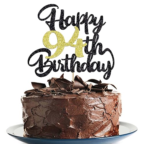 Image of Klionjor 94th Happy birthday cake topper happy cake decoration 94th birthday party decoration gift plugin (94)