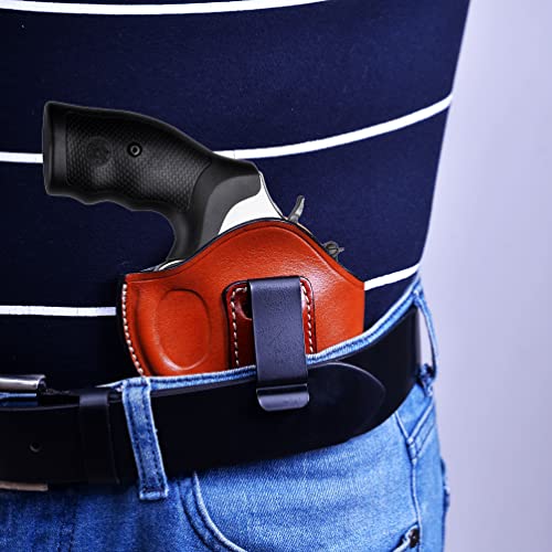 Leather Iwb Holster Fits Colt Python, King Cobra .357 Magnum | Concealed Carry Holster | Genuine Leather | Handmade (Brown, Colt King Cobra 2" Barrel) #TOP1