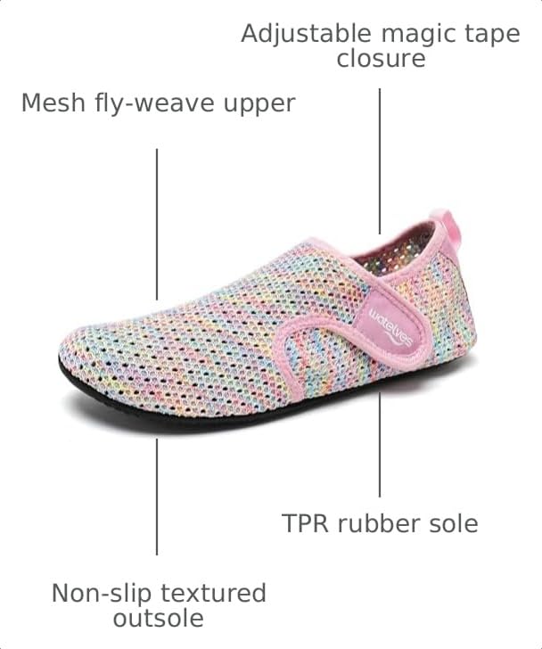 Image of WateLves Water Shoes for Women Men Swim Beach Aqua Socks Quick Dry Barefoot House Slippers Travel Shoes with Adjustable Magic Tape for Pool Diving Boating Yoga Surf