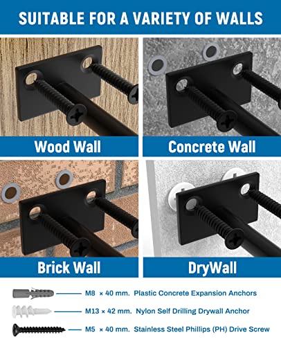 Leopo 612 12 Pack-8 Inch Floating Shelf Bracket thumb #3