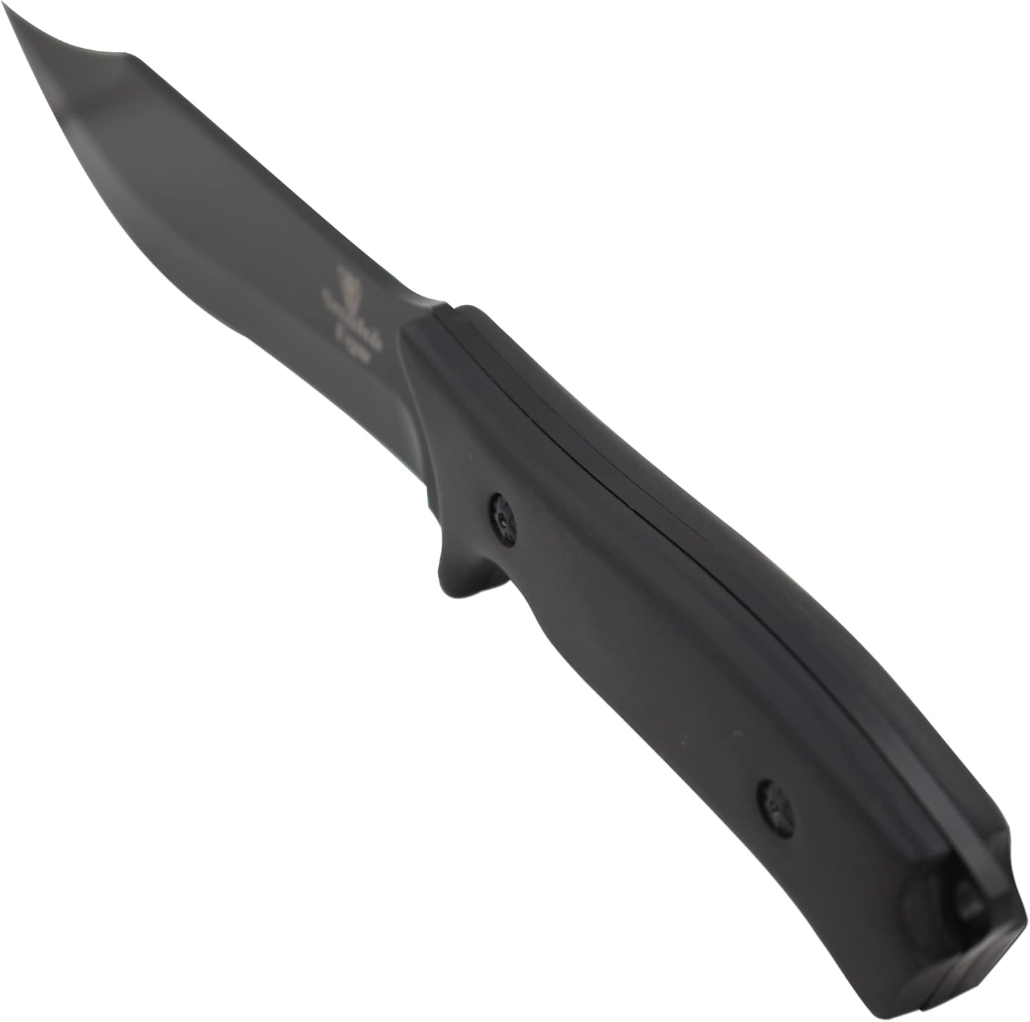 Snake Eye Tactical Bushcraft Knife - Fixed-Blade with Sheath - Outdoor Full Tang - Camping & Survival Knife (Black)
