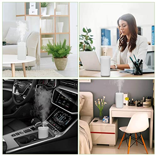 Portable Humidifiers, Battery Operated 350Ml Wireless Cool Mist Humidifiers Usb Recharge, For Bedroom, Travel, Office Home, 2 Mist Modes, Super Quiet, Night Light Modes, Auto Shut-Off (White) #TOP5