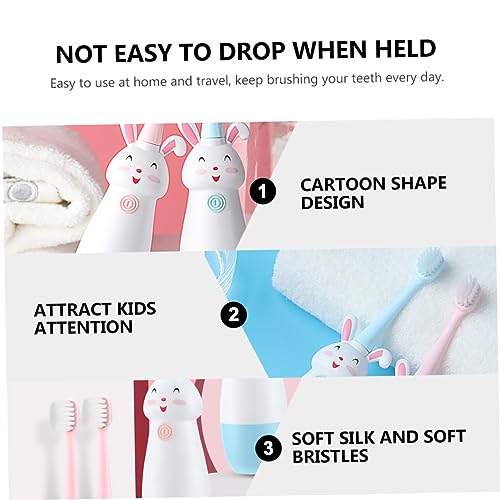 Beavorty 3 Sätze Elektrische Zahnbürste Kinderzahnbürste Sonic Vibriert Zahnbürsten Für Kinder Borstenzahnbürste Cartoon Zahnbürste Für Kinder Elektronischer Babyzahnbürste – Bild 7