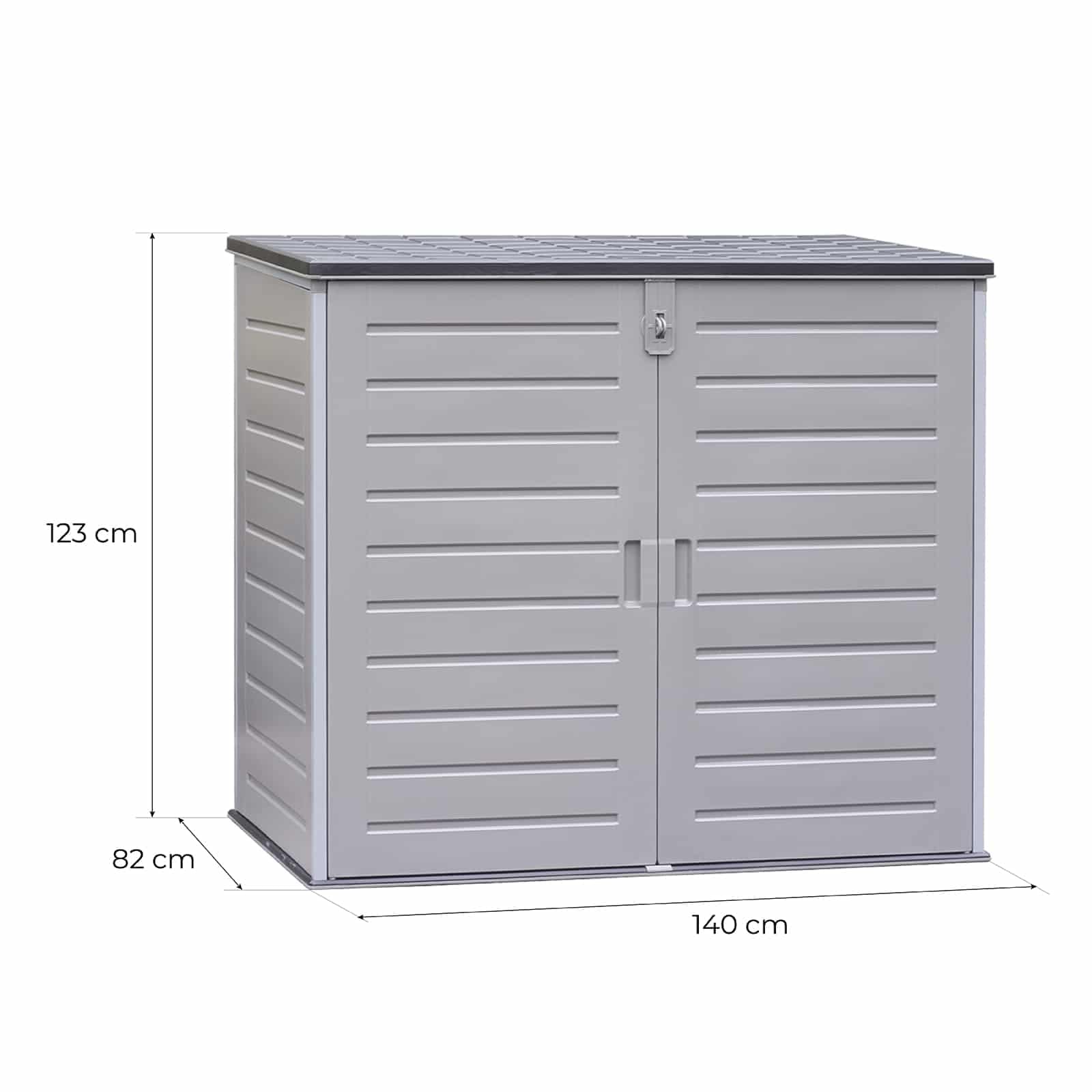 Gardiun Cassapanca in Resina Soften II 1.170 L 140x82x123 cm con Ammortizzatori Grigio