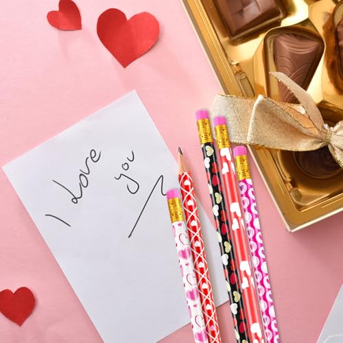 Set de 72 lápices con borrador para San Valentín miniatura 7