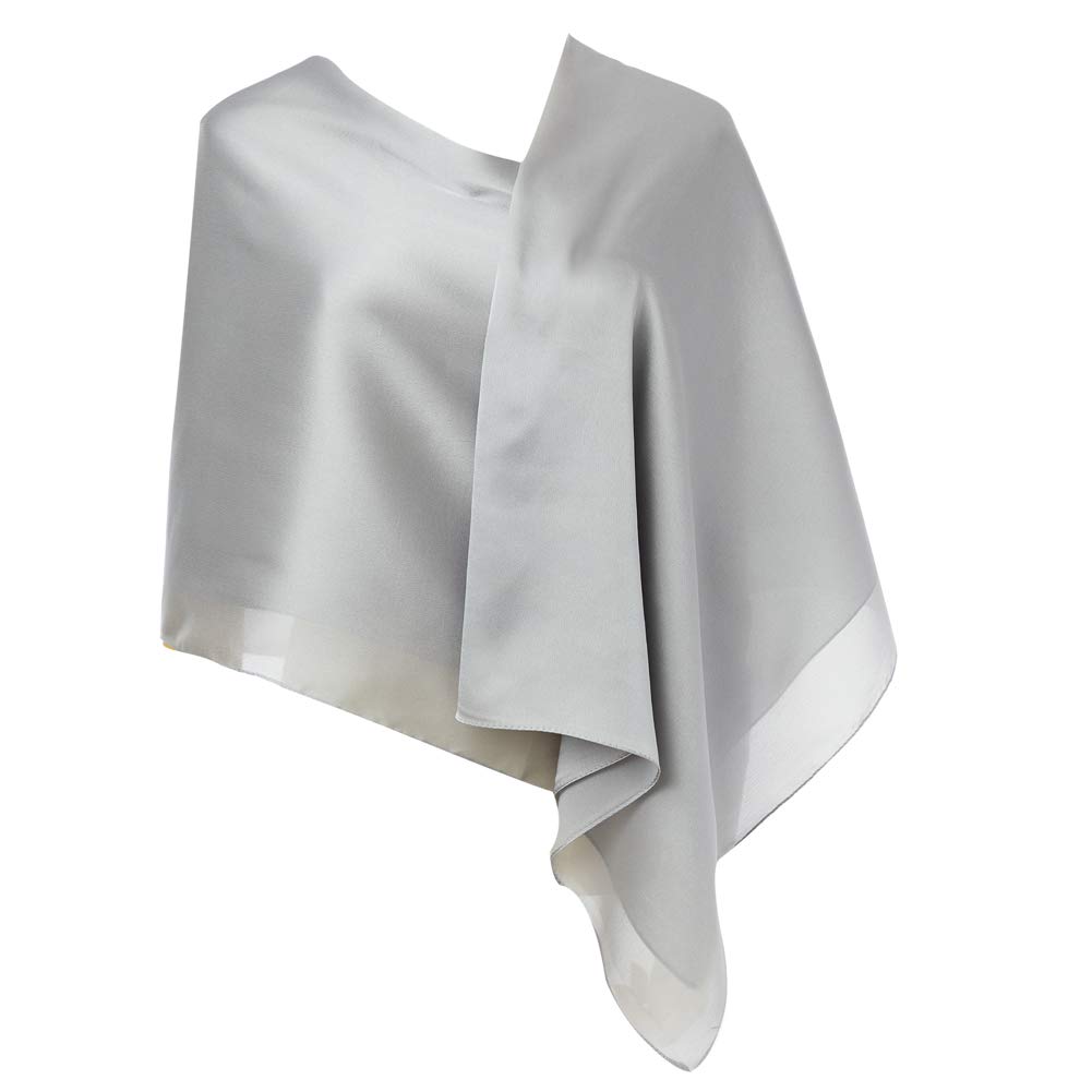 CYZLANN Damen Schals 100% Seide Lange Leichte Schals für Frauen, dunkelgrau, Einheitsgröße