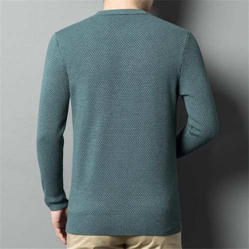 Men Basic Knit Jumpers Knit Tops for Winter O Neck Male Clothing Sweater3