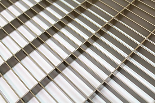 Grille de sol 20,3 x 76,2 cm marron à lames fixes pour ventilation
